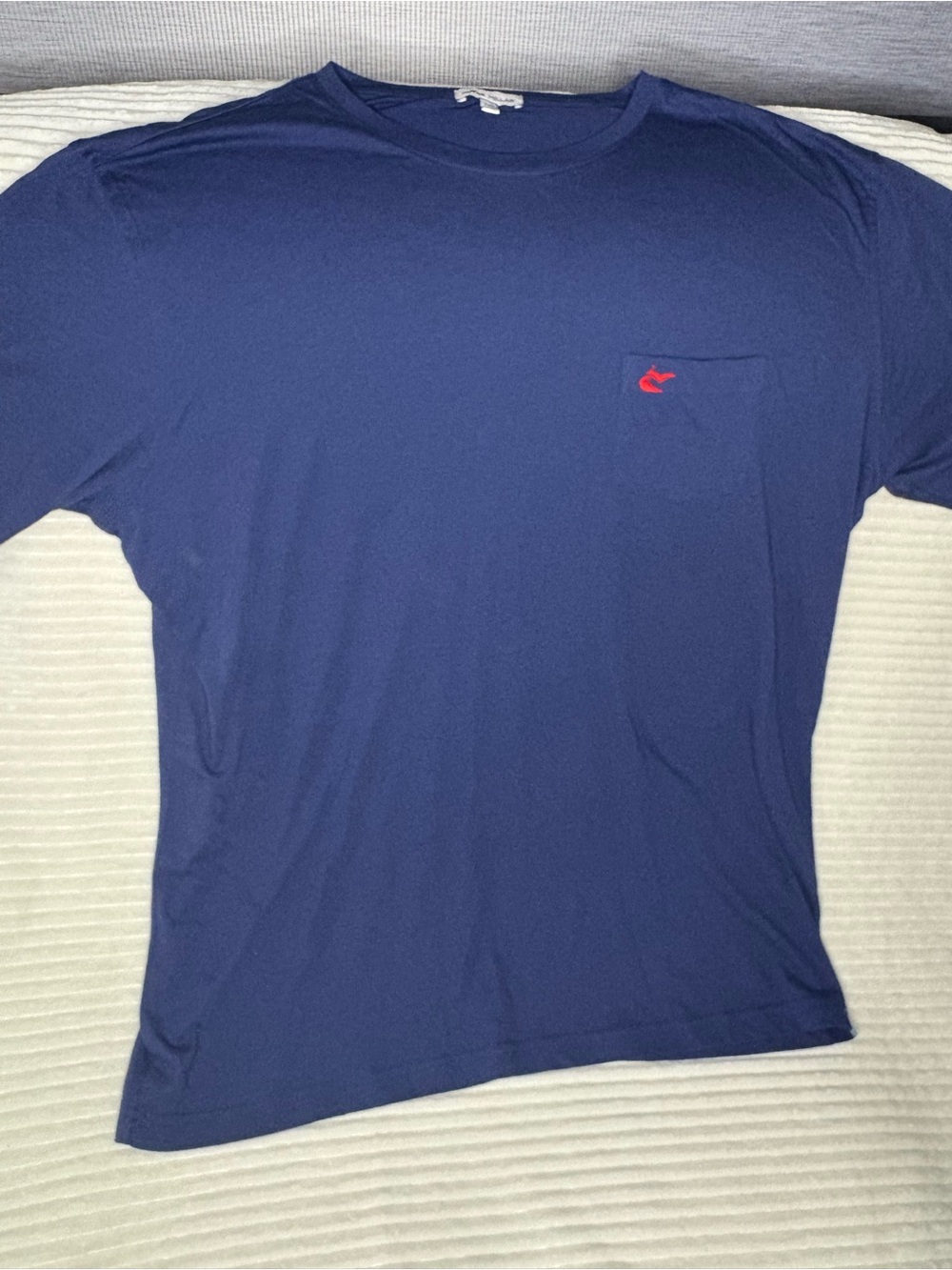 Peter Millar Tee Shirt Mens XXL Blue Lava Wash Pima Cotton Blend Pocket T-Shirt